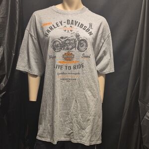 Harley-Davidson Gray and Orange Short Sleeve Tee BIG SKY MONTANA SIZE Xl